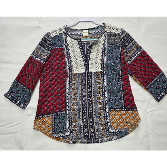 Blair Unique Multi Color Blouse Woman's Size Small - Picture 5 of 8